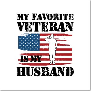 Veterans Wife - My favorite veteran is my husband Posters and Art